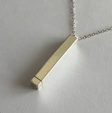 Personalised Unisex Hidden Bar Pendant